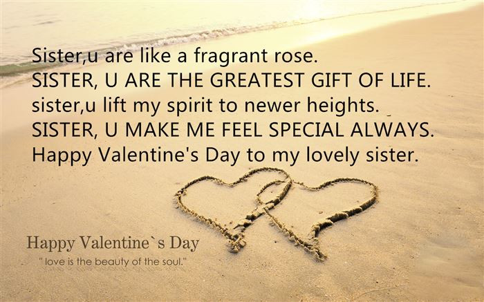 Valentines Day Quotes For Sister
 Valentine Sister Quotes QuotesGram