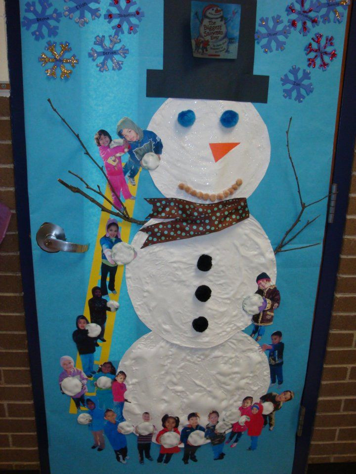 Winter Classroom Door Ideas
 Winter door decoration We read The Biggest Snowman Ever