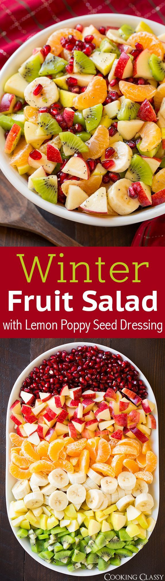 Winter Fruit Salad Ideas
 4 Apples 4 Bananas 4 Kiwis ripe 1 1 2 cup Pomegranate