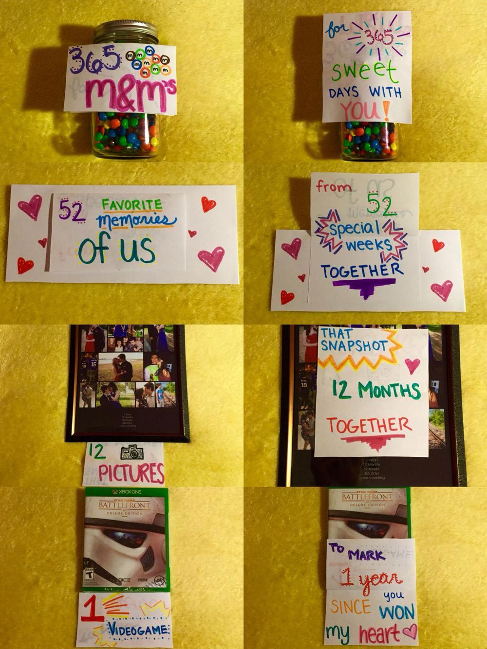 1 Year Anniversary Gift Ideas For Girlfriend
 Made for my boyfriend for our 1 year anniversary