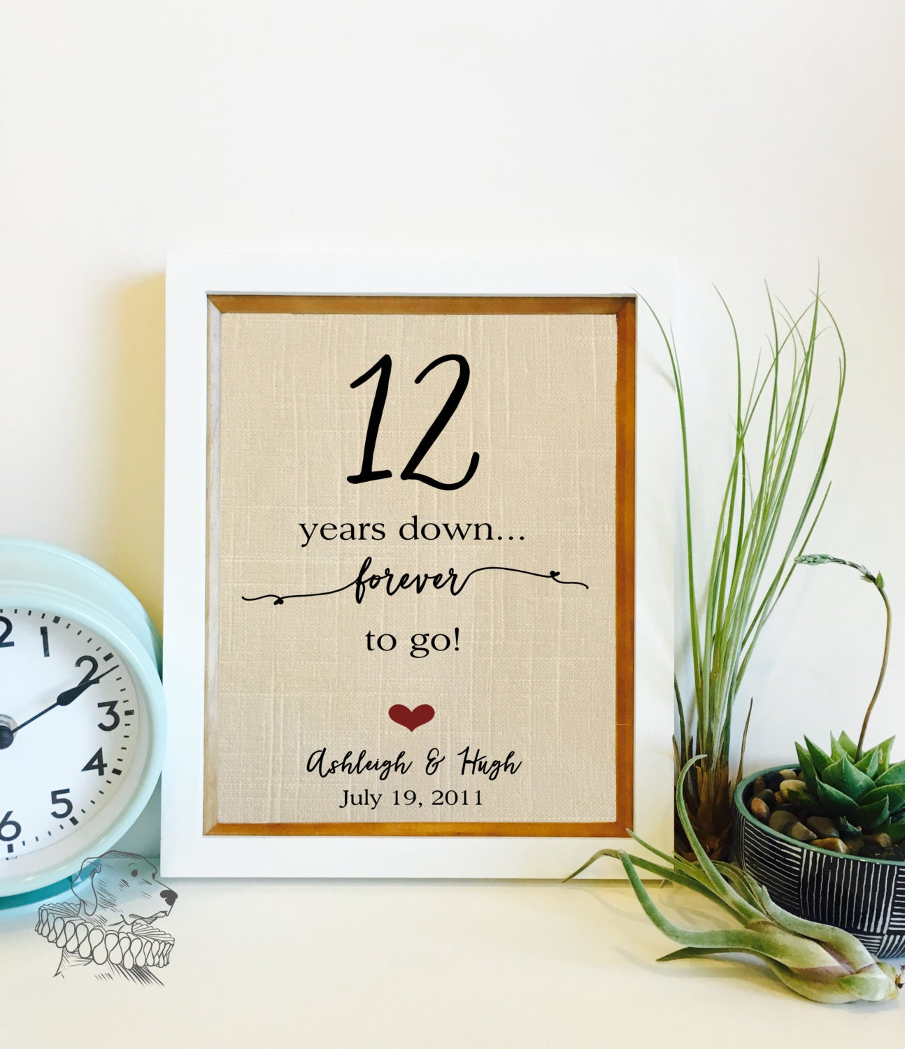 12Th Anniversary Gift Ideas
 12 Year Anniversary Gift Linen Anniversary 12th