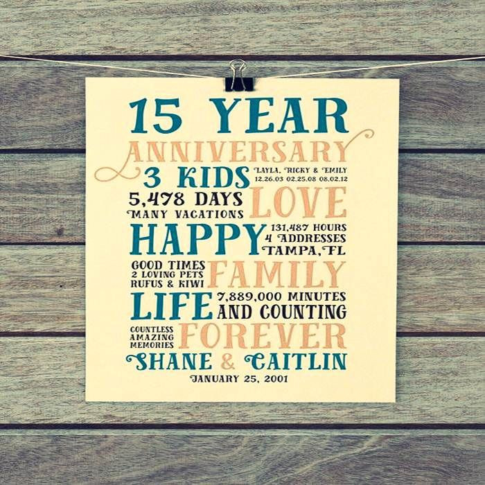 15Th Anniversary Gift Ideas For Him
 15Th Wedding Anniversary Gifts For Him