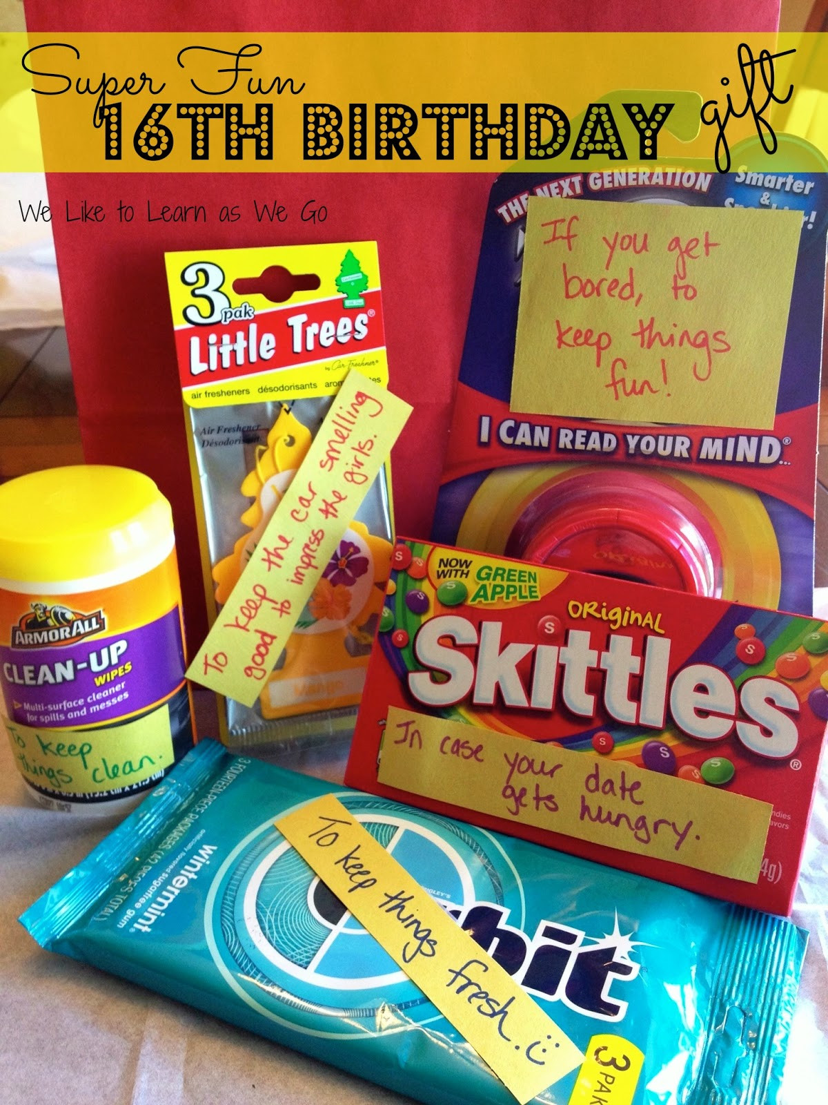 16Th Anniversary Gift Ideas
 We Like to Learn as We Go Super Fun 16th Birthday Gift