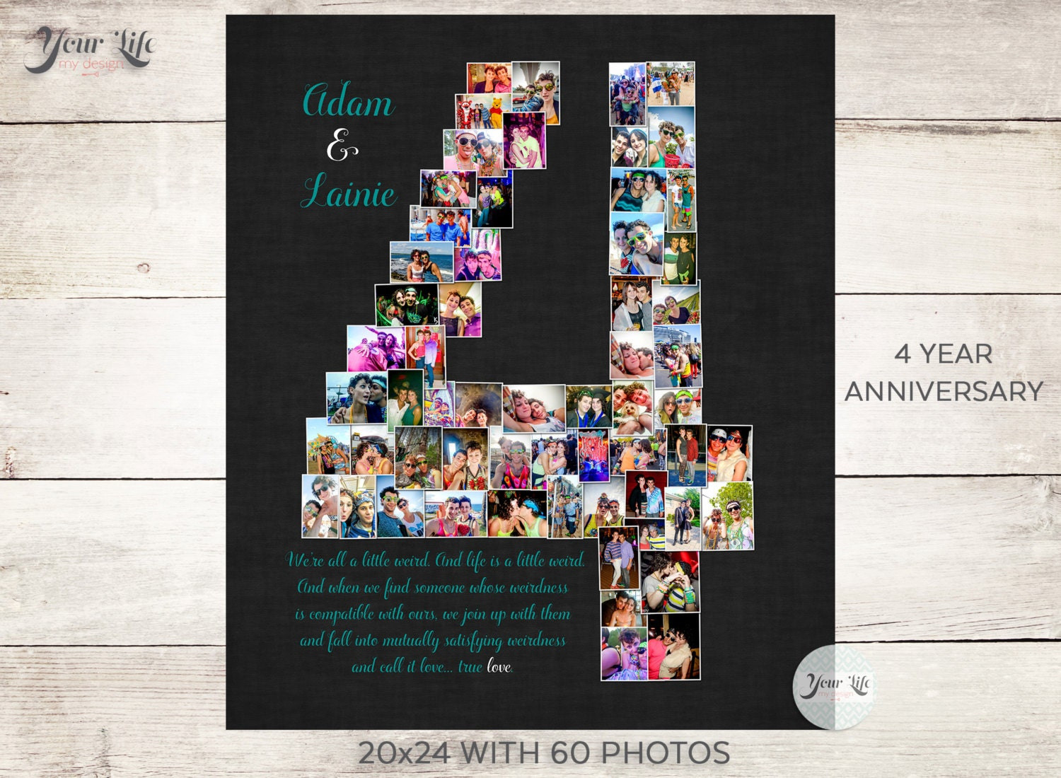 4 Year Wedding Anniversary Gift Ideas
 4 YEAR ANNIVERSARY 4th Anniversary Gift Collage 4th