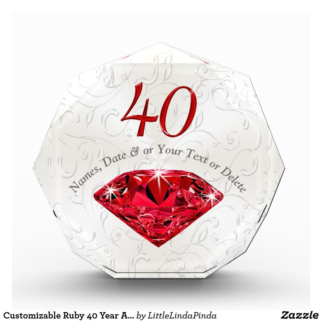 40 Year Wedding Anniversary Gift Ideas
 Pin on 40th Anniversary Gifts PERSONALIZED