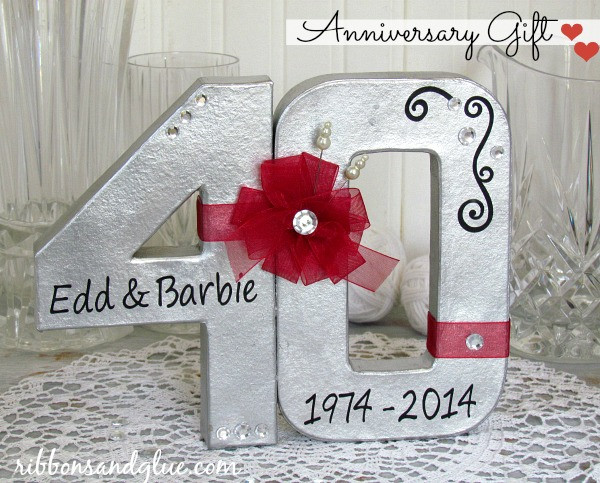 40Th Wedding Anniversary Gift Ideas For Parents
 40th Wedding Anniversary Gift