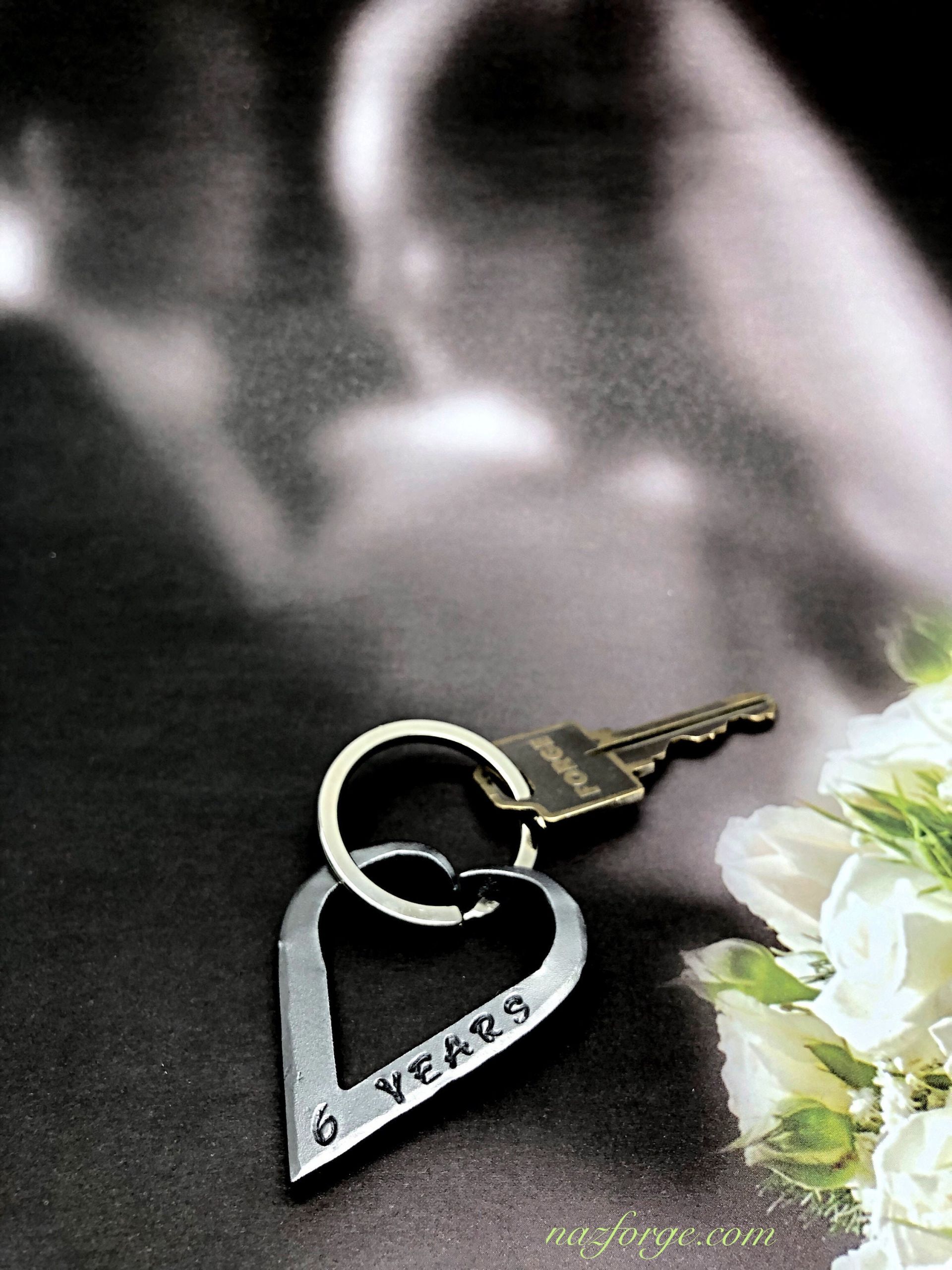 6Th Wedding Anniversary Gift Ideas For Him
 6th Wedding Anniversary Iron Keychain Gift Idea for Wife