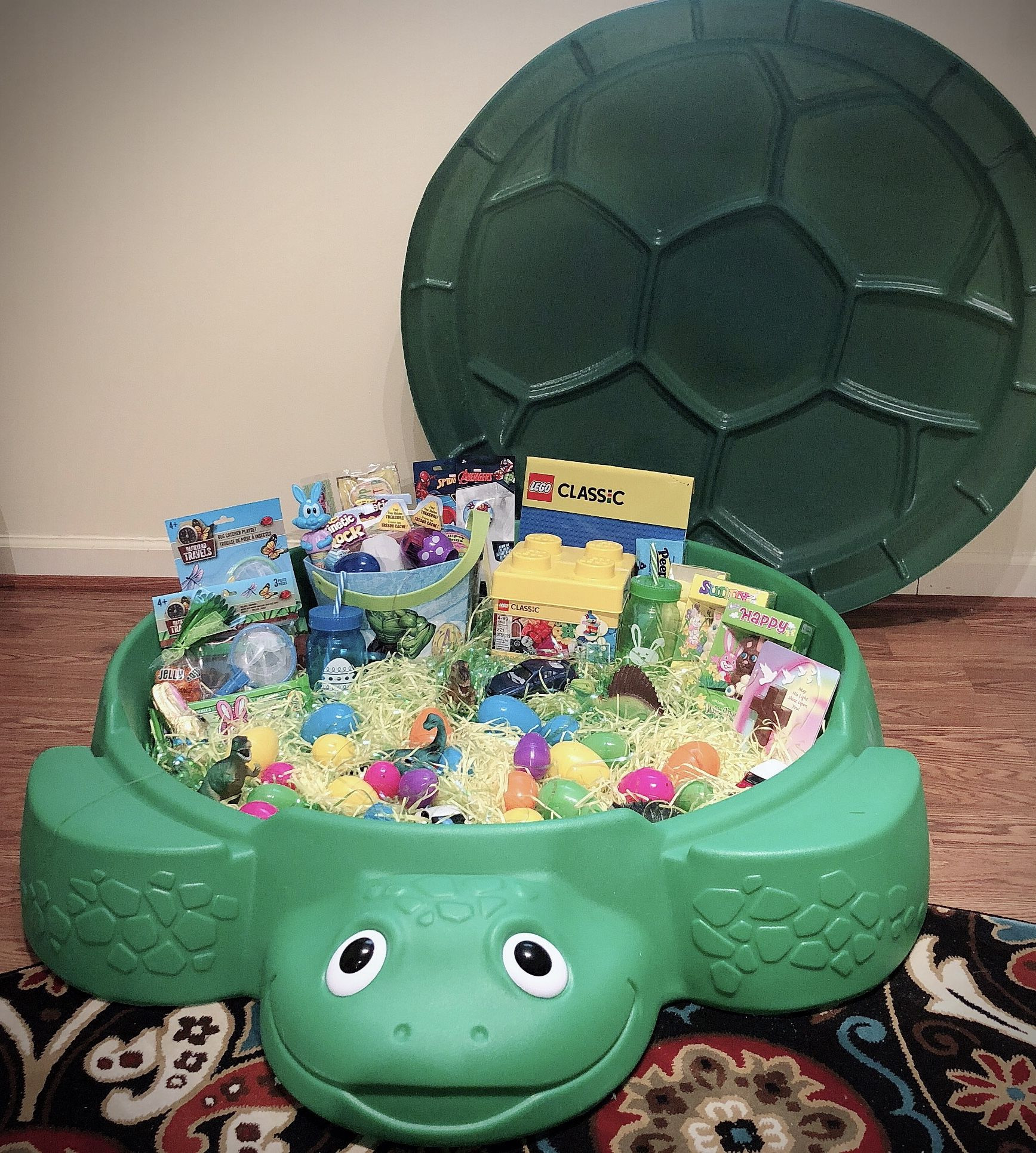 Boy Easter Gift
 turtle sandbox Easter basket ️