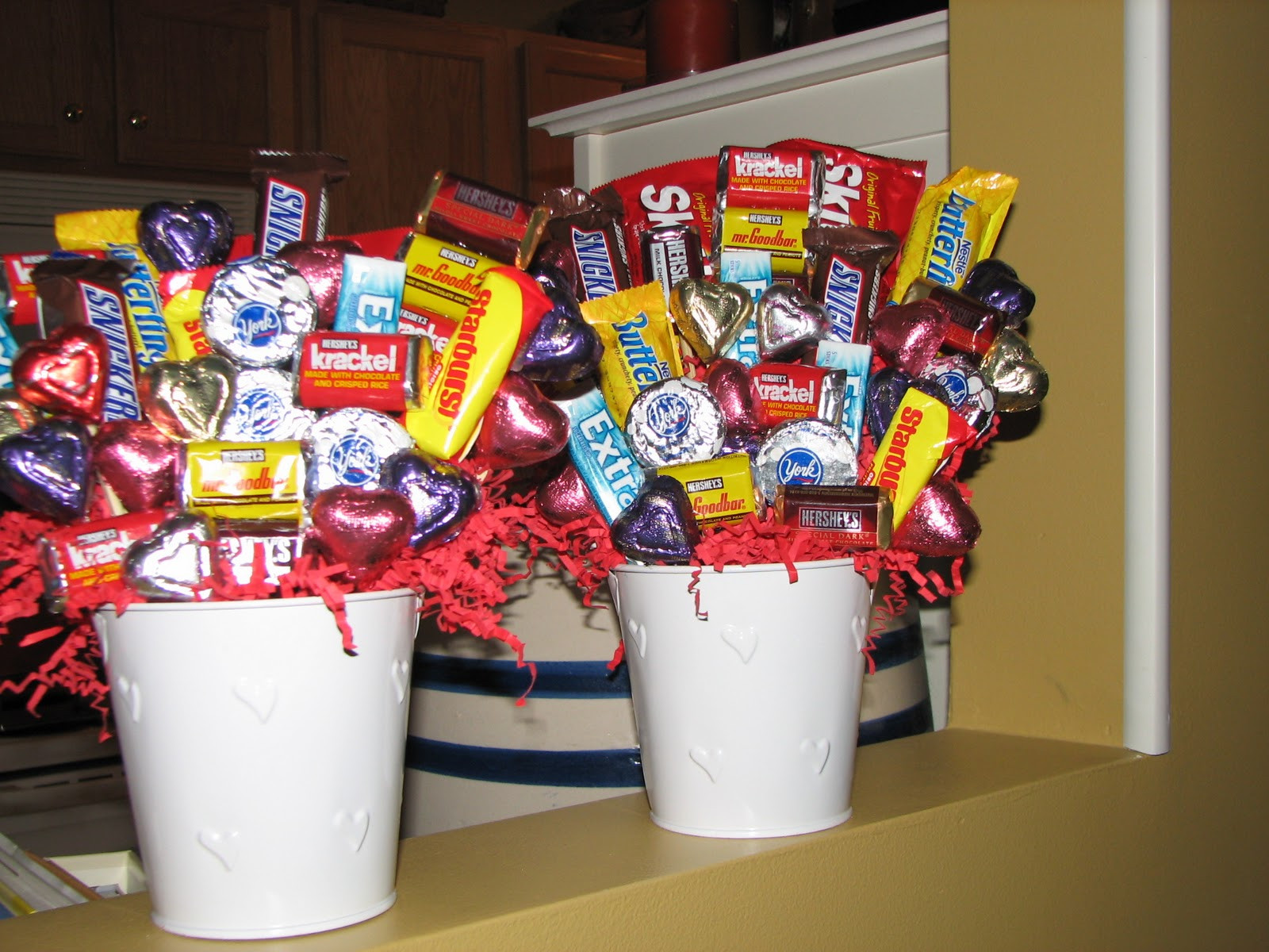 Candy Baskets For Valentines Day
 Paper Paint and Pine Valentine s Day Candy Bouquets