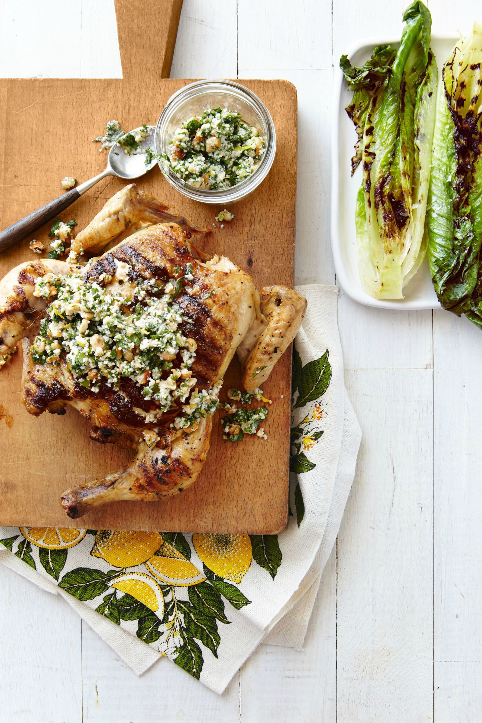 Chicken Recipes For Easter Dinner
 Flattened Chicken and Grilled Romaine with Parsley Lemon