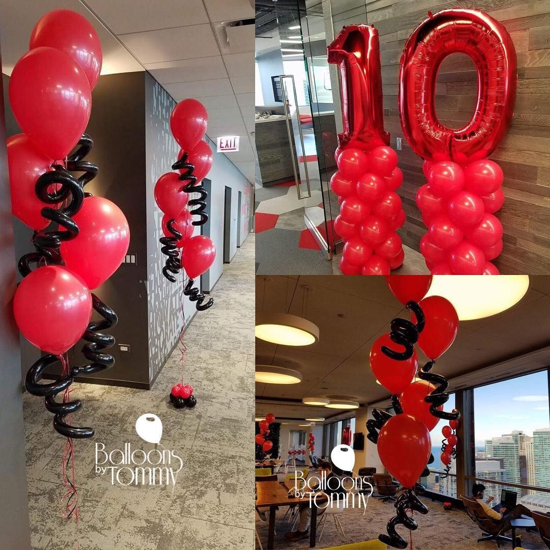Company Anniversary Gift Ideas
 This pany opted for balloons around the office to