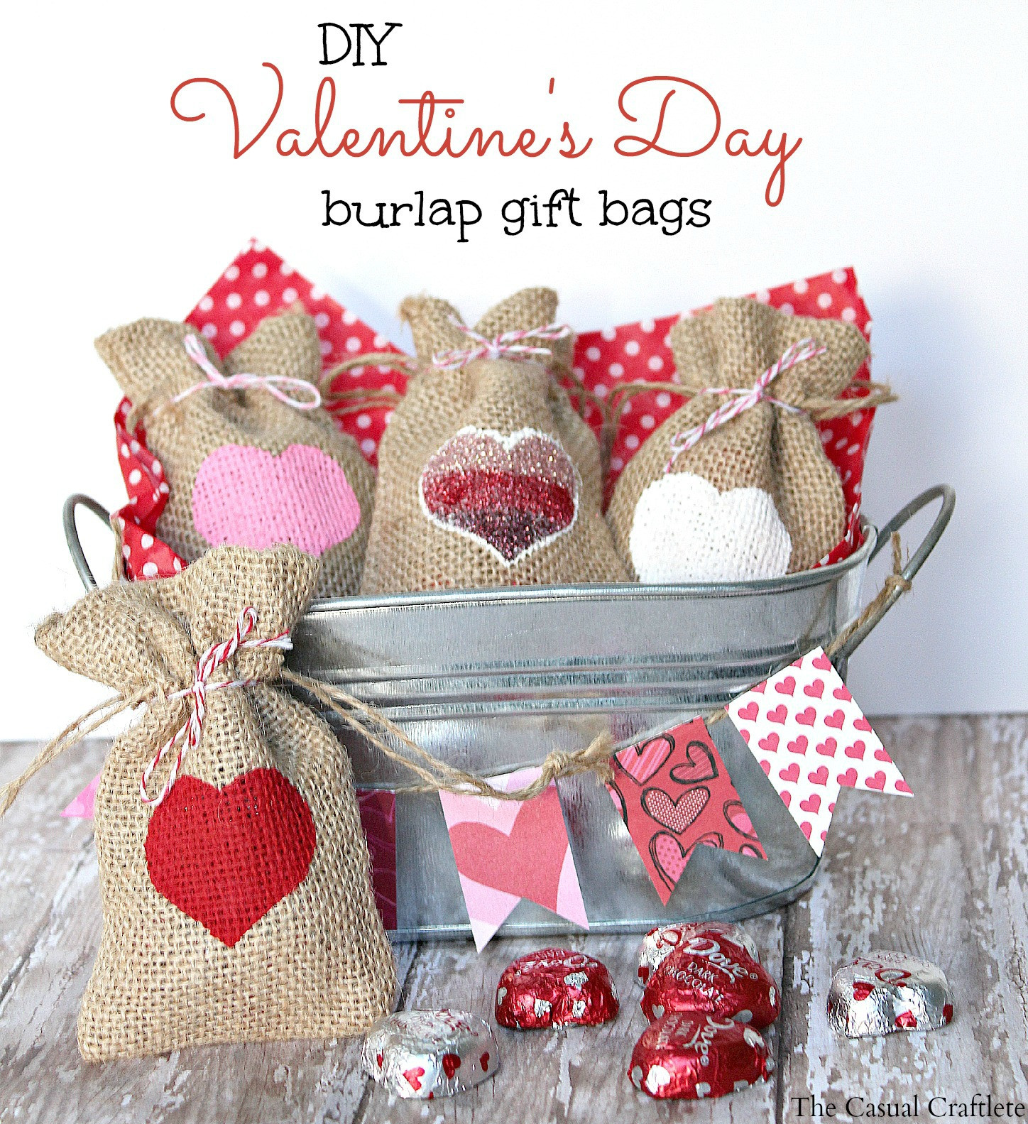 Cute Homemade Valentines Day Gifts
 DIY Valentine s Day Burlap Gift Bags