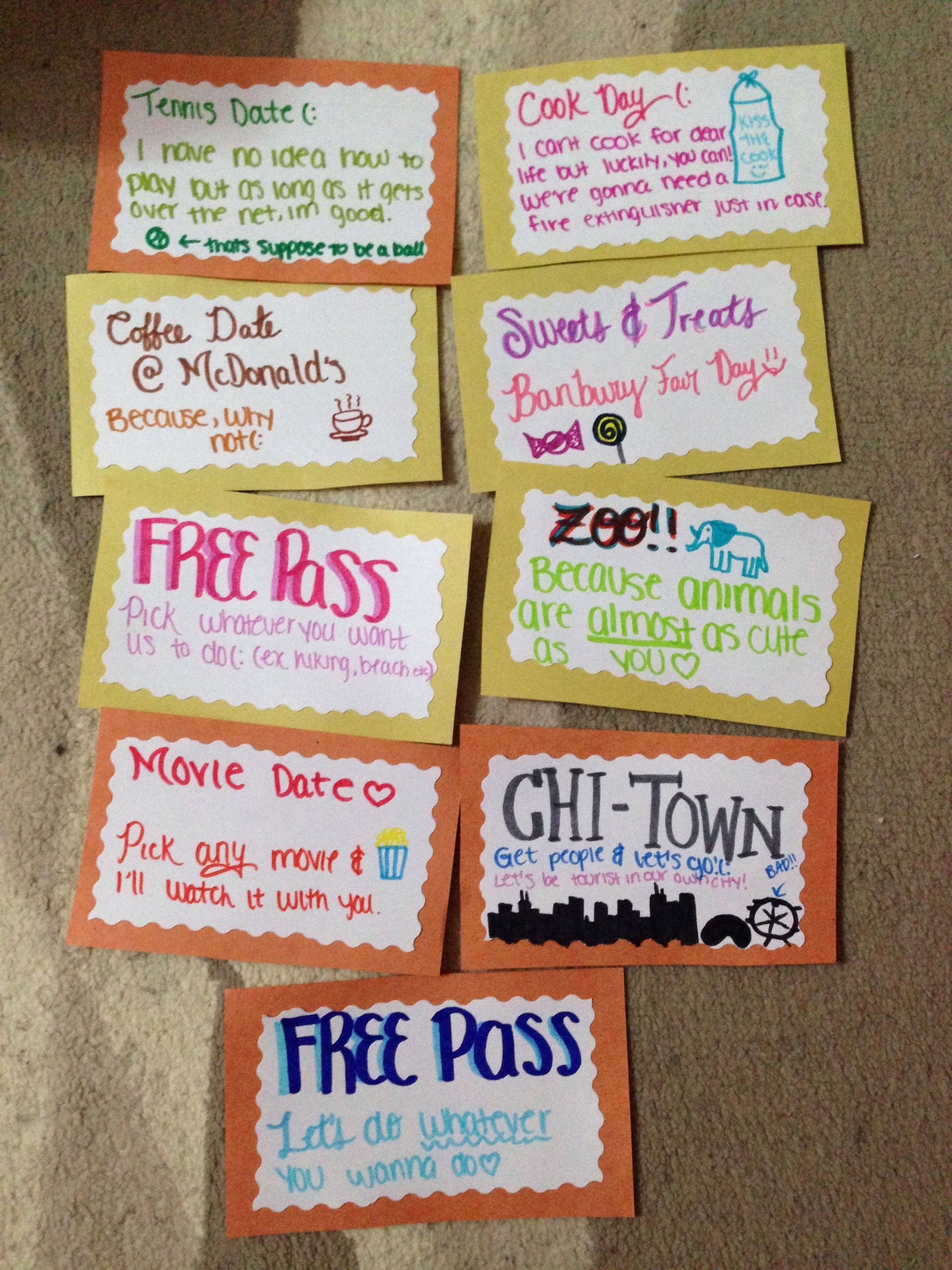 Cute Valentines Day Ideas For Your Boyfriend
 Date passes for your boyfriend