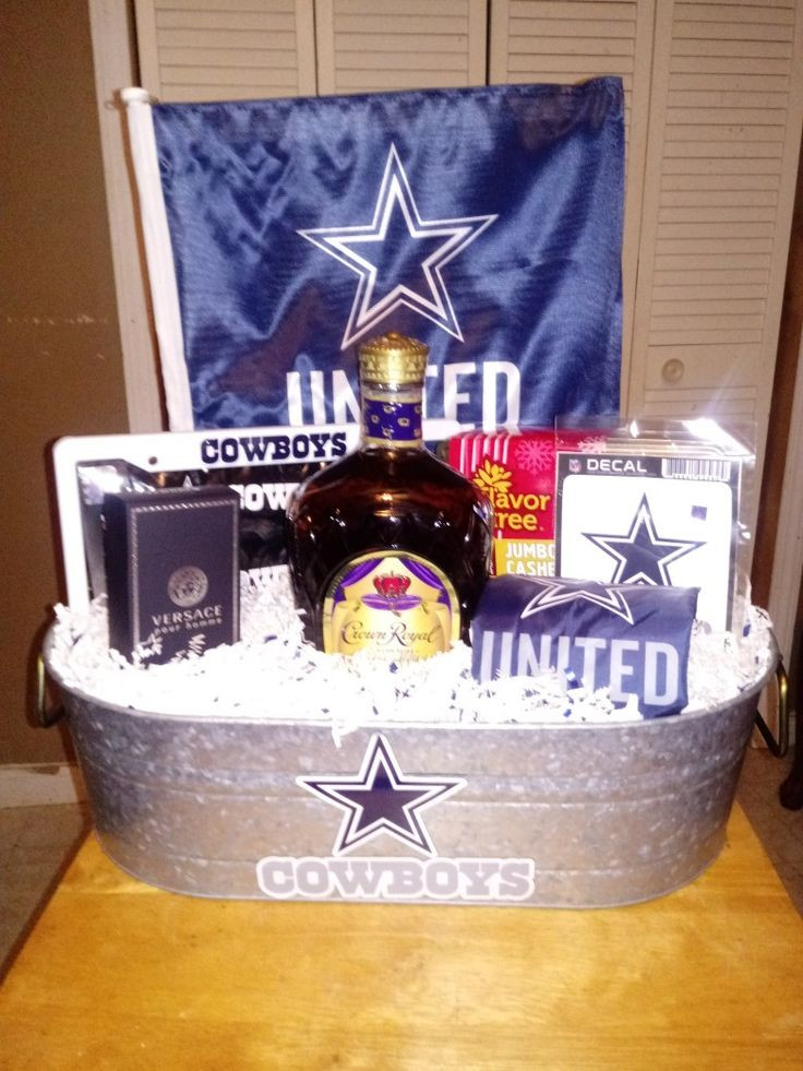 Dallas Cowboys Birthday Gift Ideas
 Crown Royal Versace cologne and jumbo cashews t basket