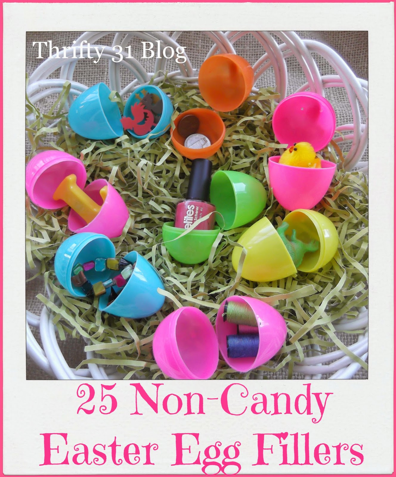 Easter Egg Filler Ideas
 Thrifty 31 Blog 25 Non Candy Easter Egg Fillers