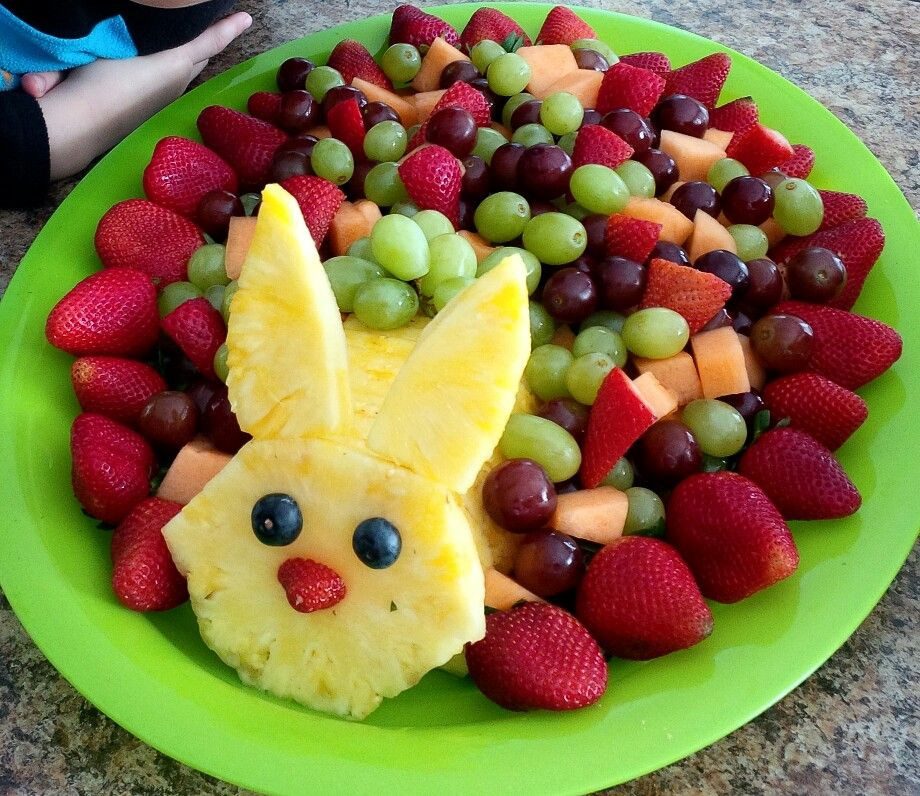 Easter Fruit Tray Ideas
 Bunny Fruit Tray With images