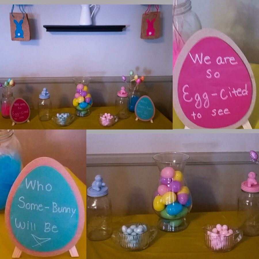 Easter Gender Reveal Ideas
 Easter themed Gender Reveal party ideas
