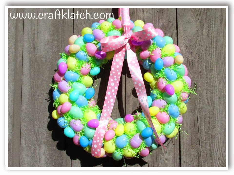 Easter Wreath Craft
 Craft Klatch DIY Easter Egg Wreath Make Something Monday
