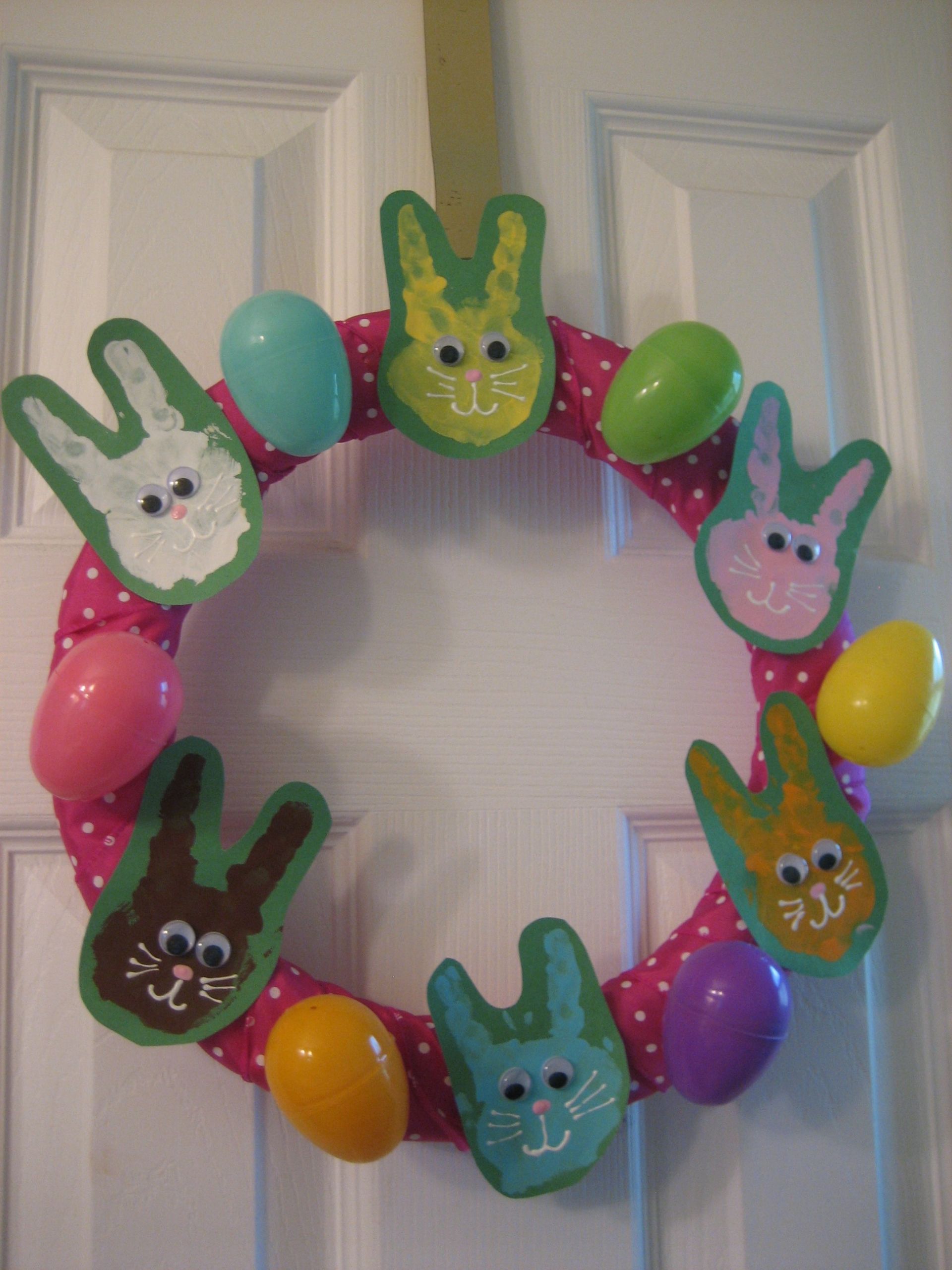 Easter Wreath Craft
 Easter Craft Handprint Bunny Wreath Happy Home Fairy
