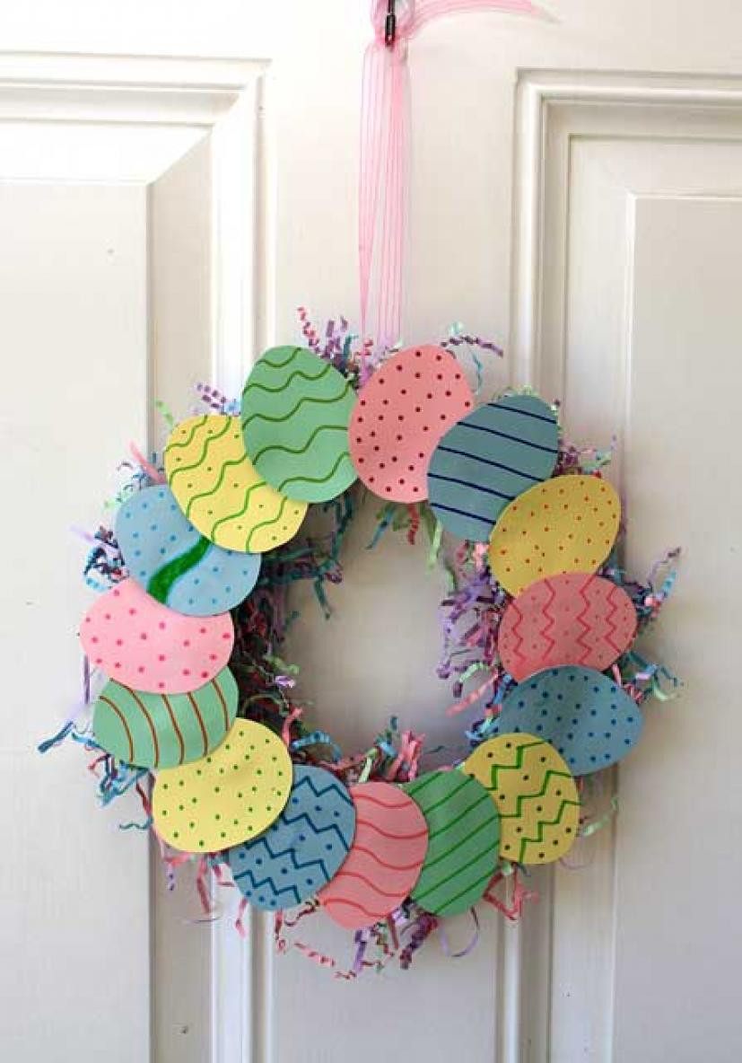 Easter Wreath Craft
 Create a Cute and Colorful Easter Egg Wreath