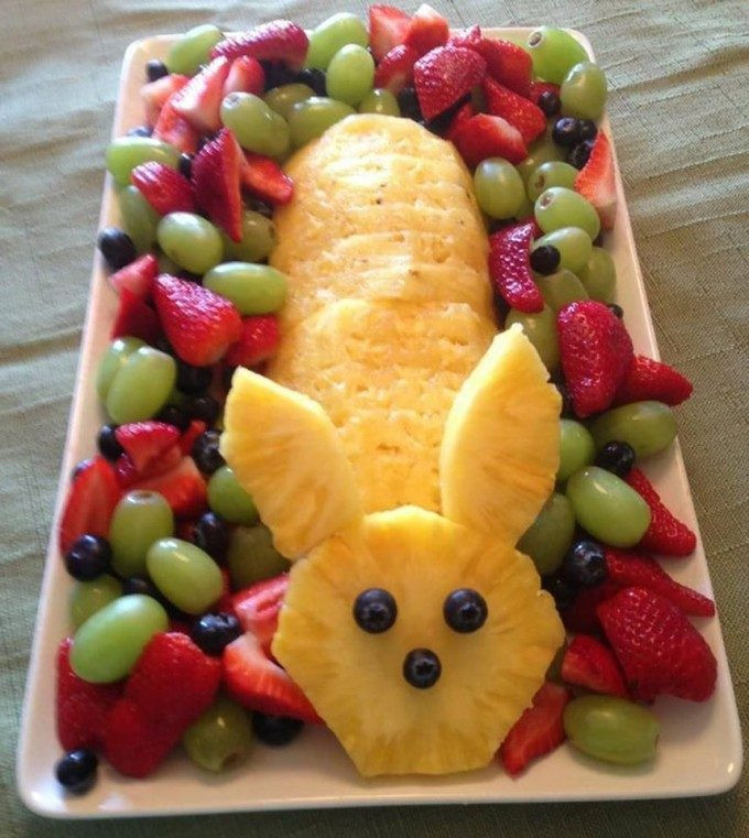 Food For Easter
 Easter Fruit Bunny Platter 24 7 Moms