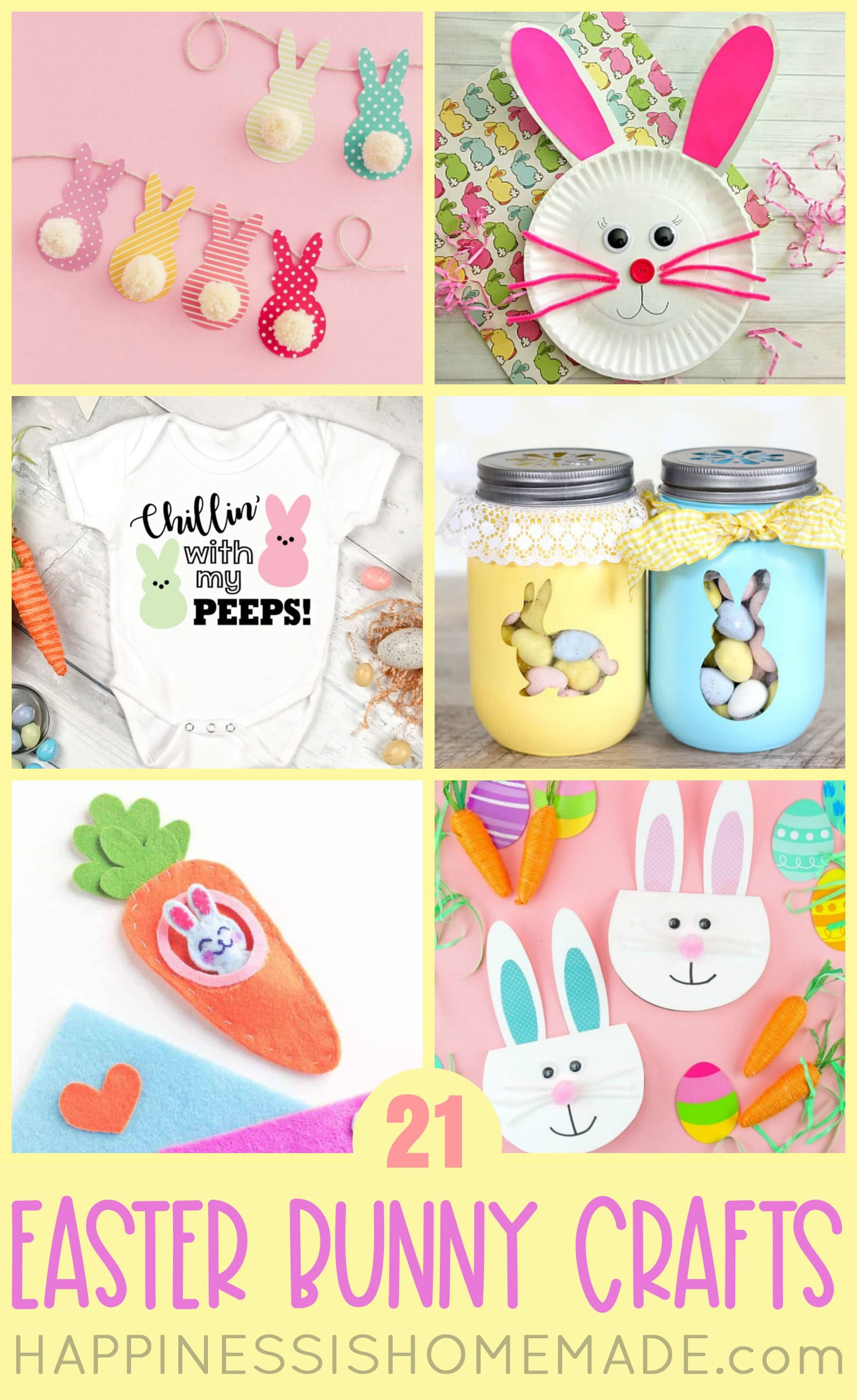 Fun Easter Crafts
 20 Easy Easter Bunny Crafts Happiness is Homemade