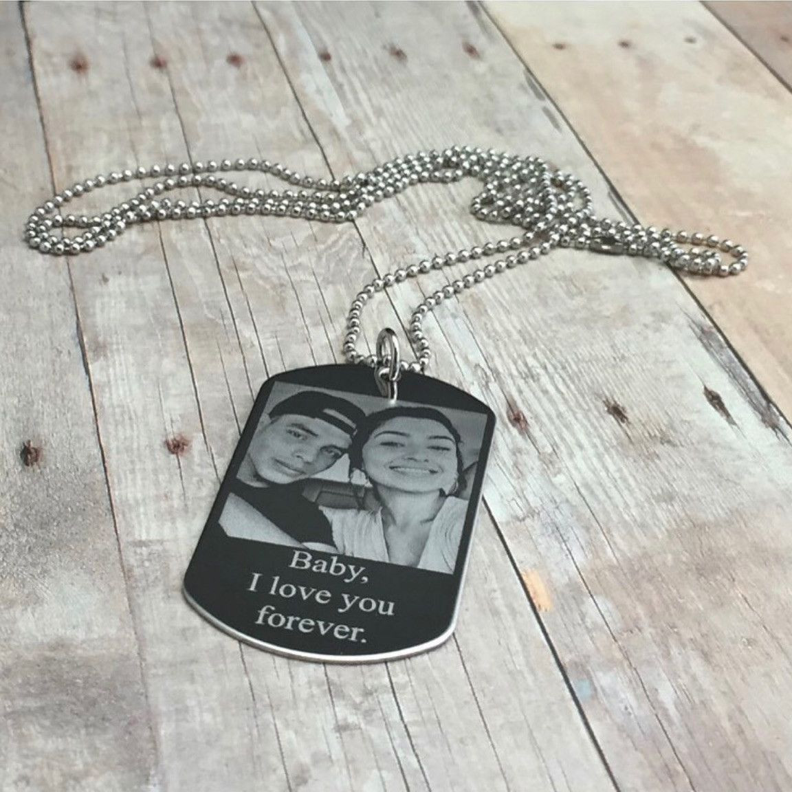 Gift Ideas For Army Boyfriend
 Custom Engraved Dog tag Necklace