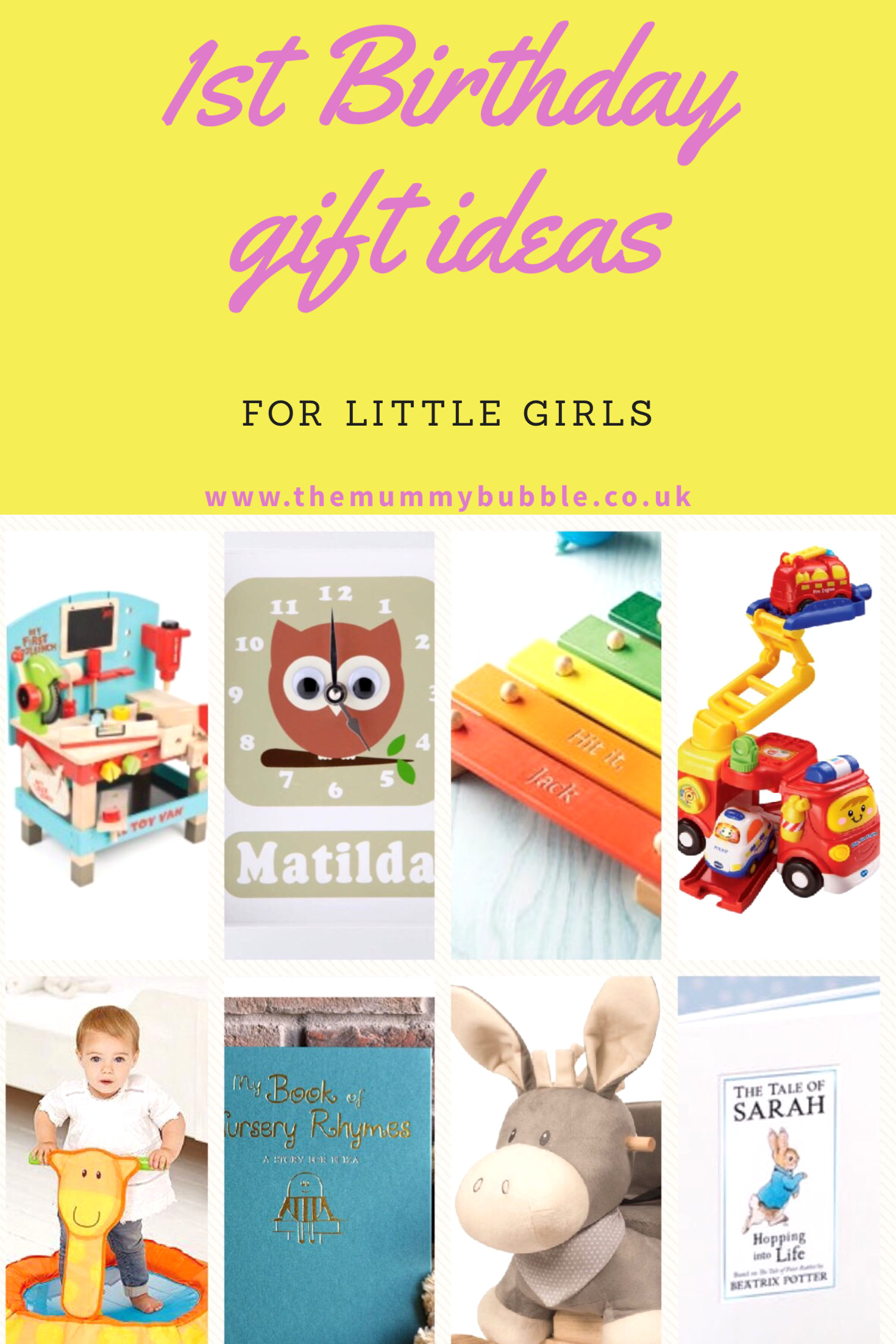 Gift Ideas For Girls First Birthday
 First birthday t ideas for a little girl The Mummy Bubble