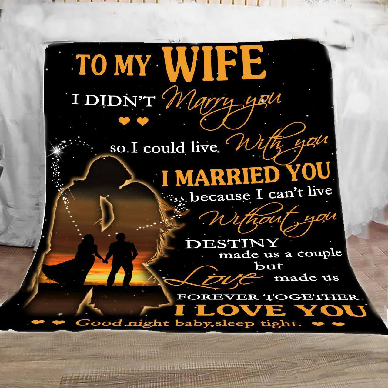 Gift Ideas For My Girlfriend
 To my wife you are my destiny sleep tight blanket for wife