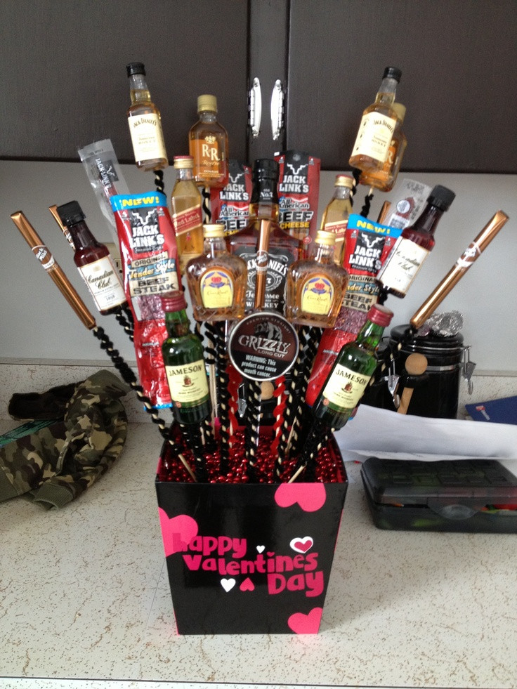 Guy Gifts For Valentines Day
 My husbands Man Bouquet I made him for Valentines Day