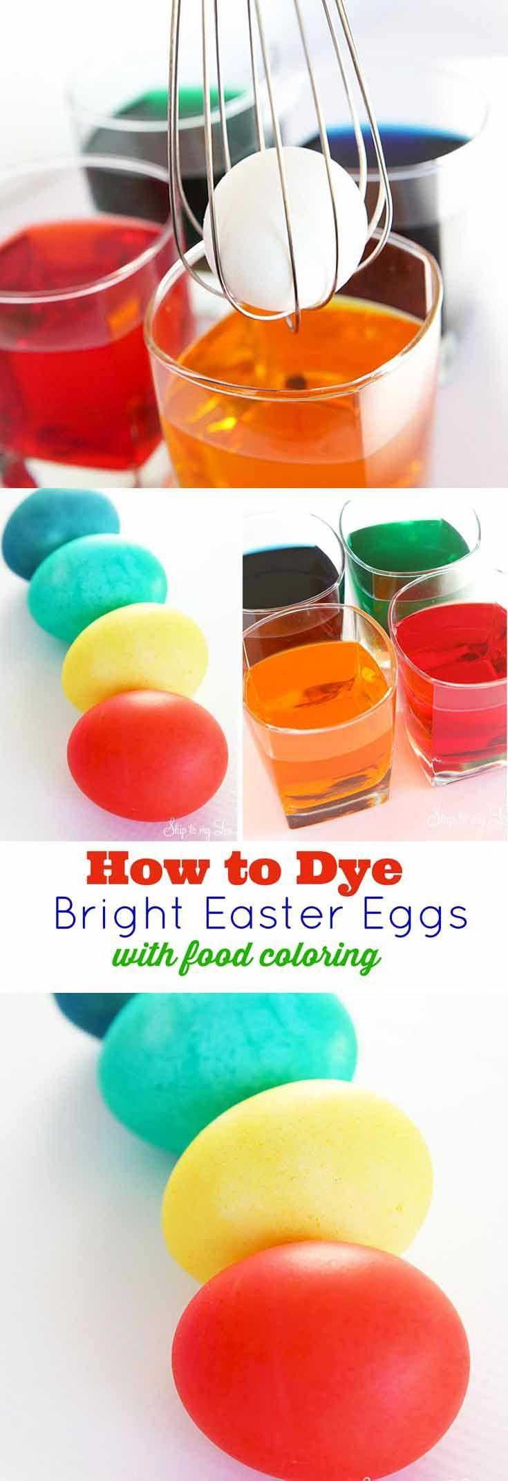 How To Make Easter Egg Dye With Food Coloring
 How to dye Easter eggs with food coloring Make brightly