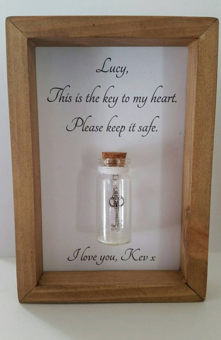 Sentimental Gift Ideas For Girlfriend
 Romantic Wife Gift Personalised frame Key to my heart
