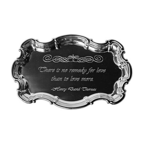 Silver Anniversary Gift Ideas
 Custom Engraved Sterling Silver 25th Anniversary Tray