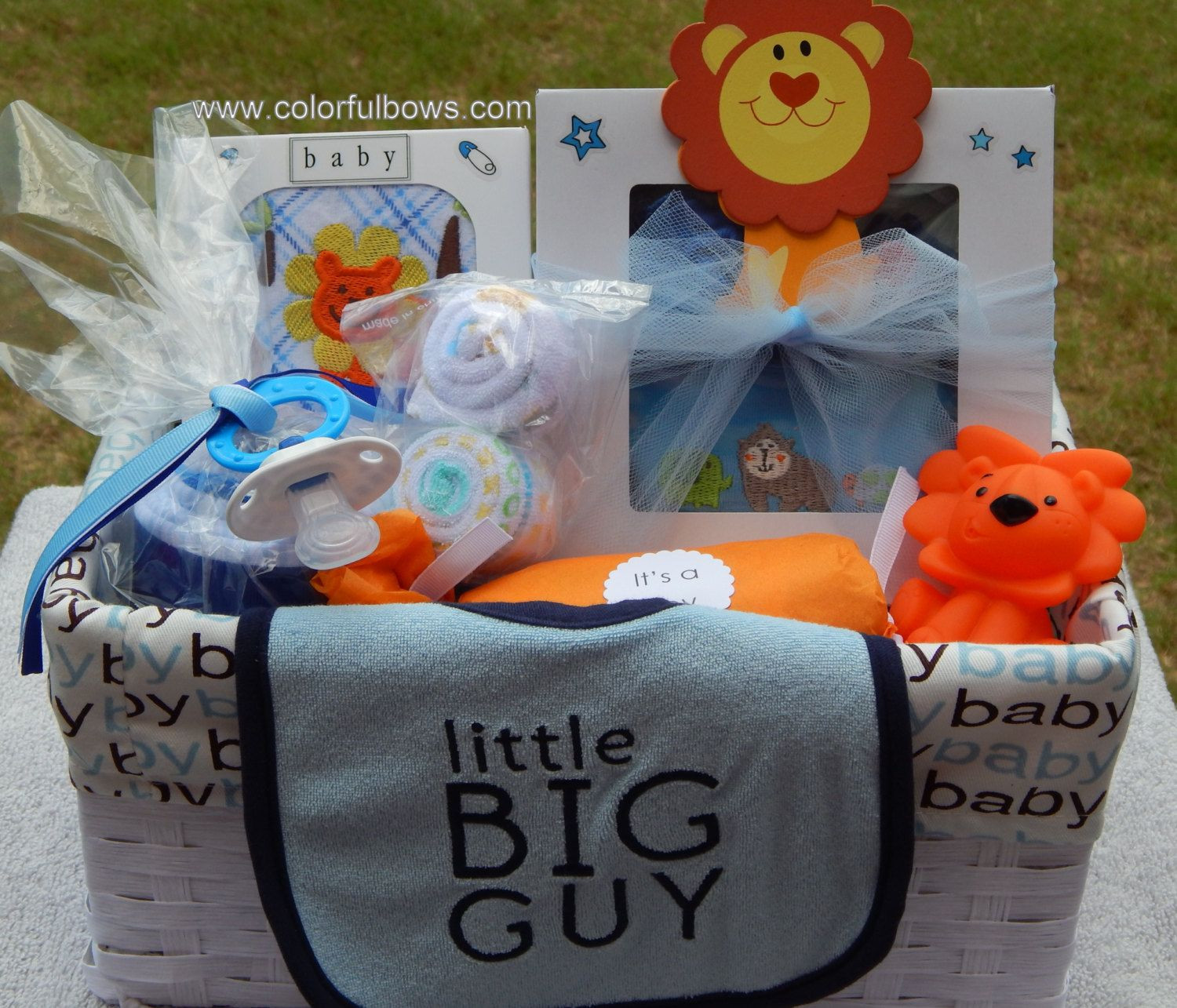 Unique Gift Ideas For Boys
 Premium Little Big Guy Baby Boy Gift Basket READY TO