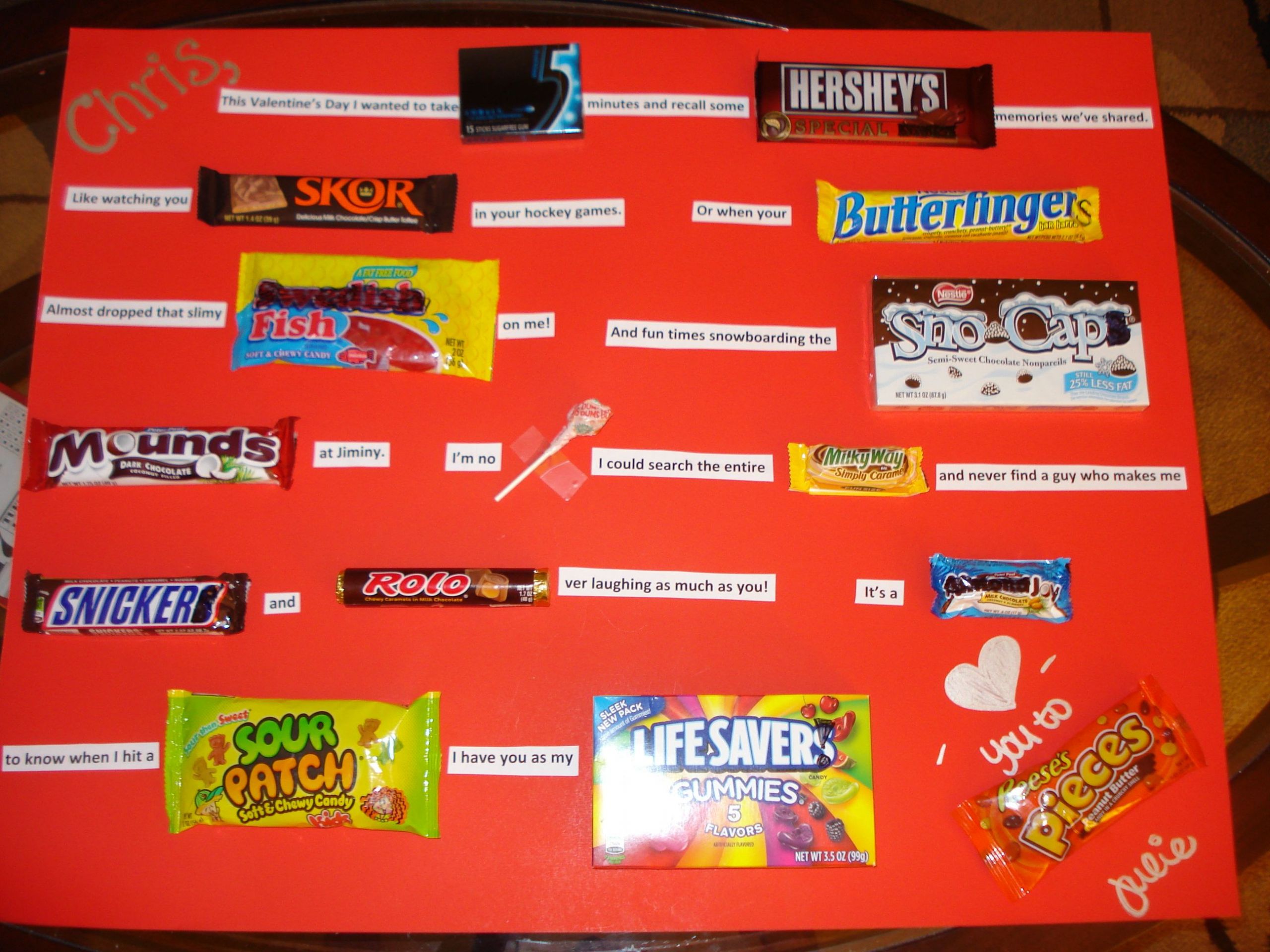 Valentines Day Candy Card
 Valentine Candy Card
