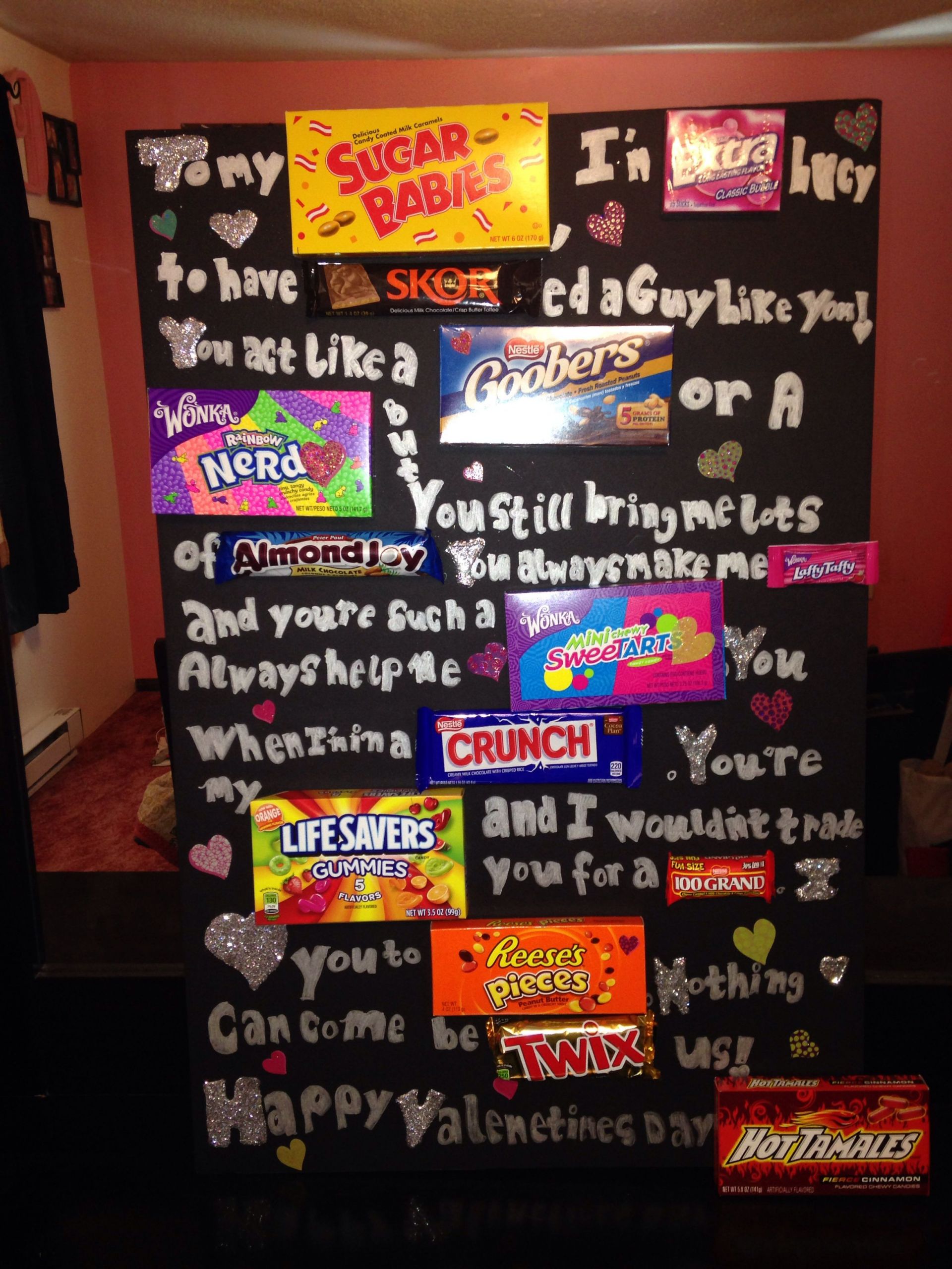 Valentines Day Candy Poster
 Valentines day candy board for your boyfriend
