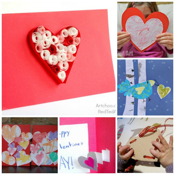 Valentines Day Card Ideas For Kids
 25 Valentines Cards for Kids Red Ted Art s Blog