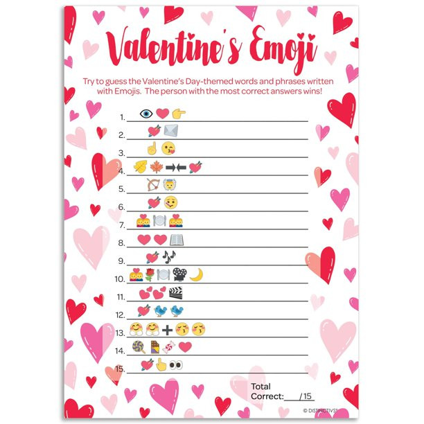 Valentines Day Party Games
 Valentine s Day Emoji Party Game 25 Players